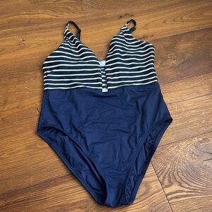 Nordstrom/ La Blanca Nautical One Piece Swimsuit.